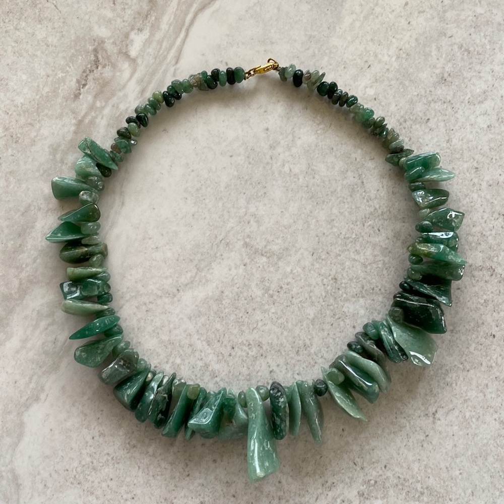 Chunky green aventurine necklace